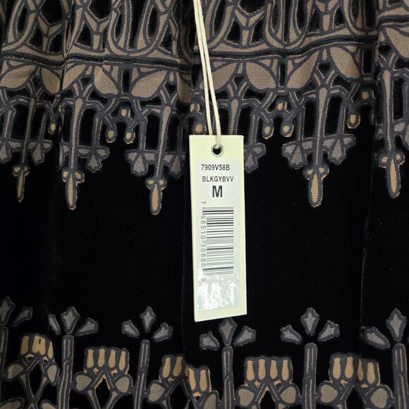 Max Studio Dress M Shift Mini Velvet Halter Burnout Cocktail Party Art Deco - Picture 3 of 13